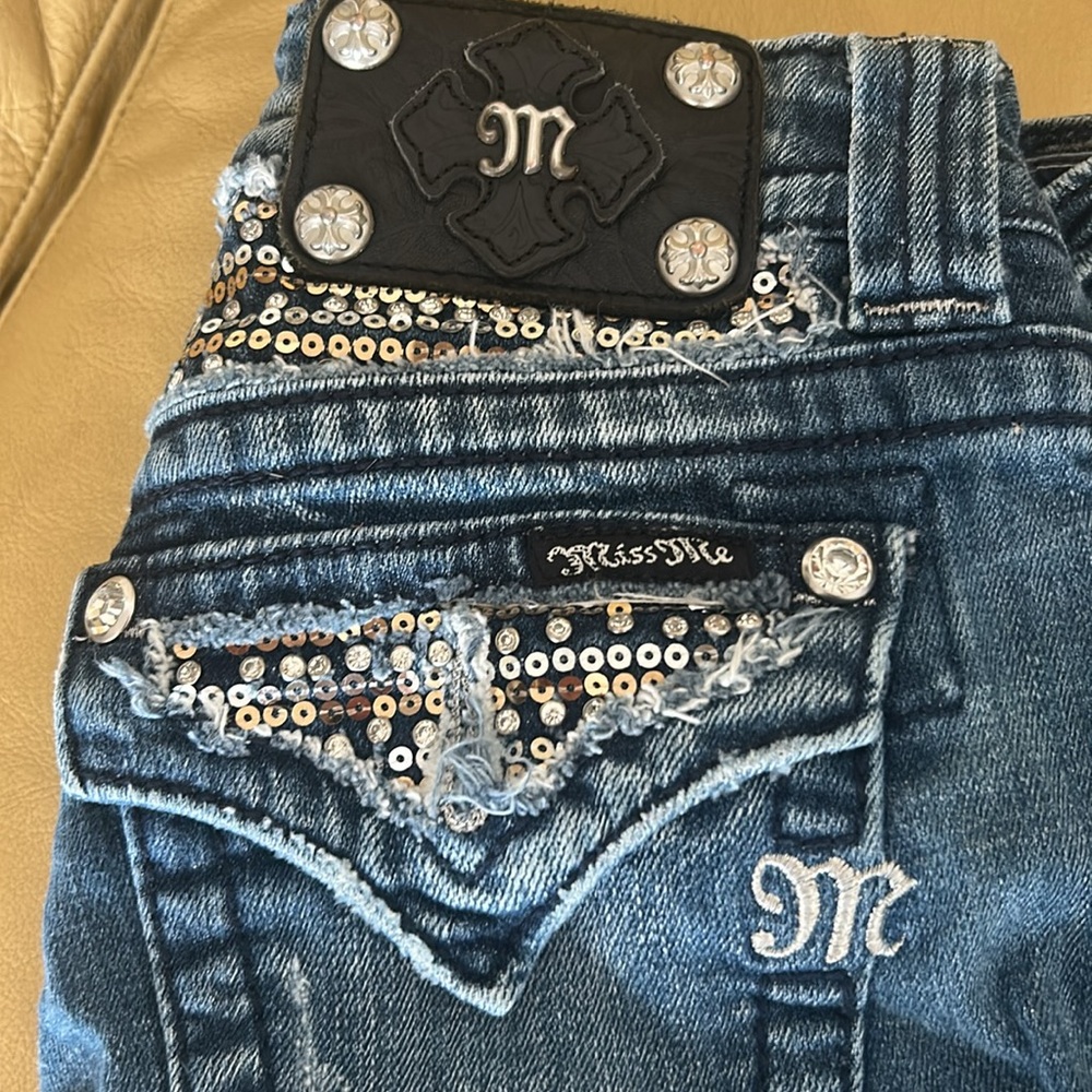 MissMe Jeans bootcut size 24. JP6067B Boot - Picture 6 of 9